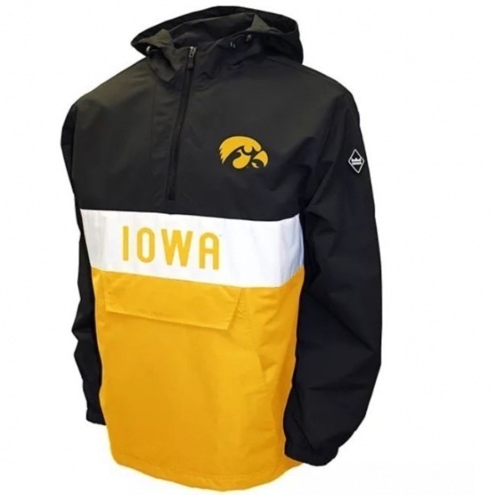NEW Iowa Hawkeyes Alpha Anorak Pullover Jacket Mens Medium Windbreaker - Picture 2 of 14